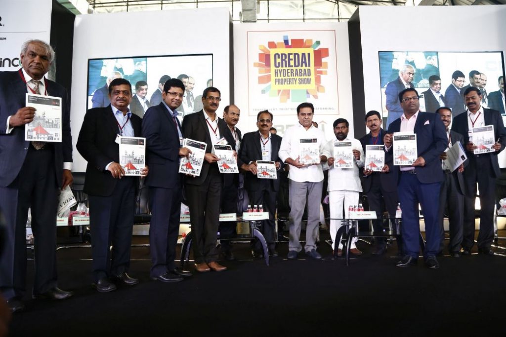 Launch of JLL Report by KTR Rao and CREDAI Office Bearers