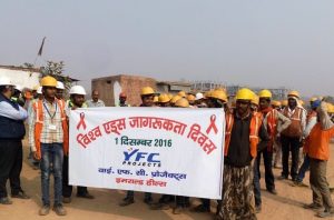 World Aids Day 2016 Flag March at Emaar India project site