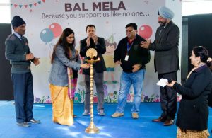 Ms Nidhi Pundhir - Director-CSR - HCL Foundation lighting the lamp at BAL MELA