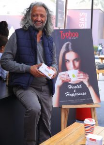 Samar Singh Jodha unveling the new variant Lemon and Honey green Tea at India Art fair