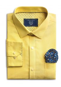 Sunset Yellow Shirt from Forma- Linens collection by Peter England_Rs 15