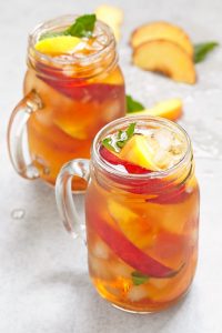 Typhoos Summer time recipes - Iced Peach Mint Green Tea