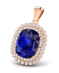 Virani Gems - Jill Delight Blue Sapphire Pendant - INR 131492