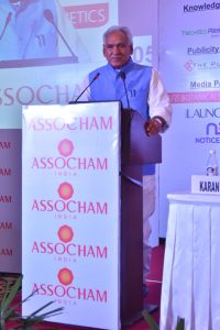 C R Chaudhary - minister of state - ASSOCHAM COSMe India 2017 - Personal Care Products