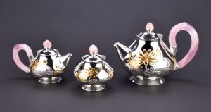 Dragon Fly Tea Set by ArgentOr Silver